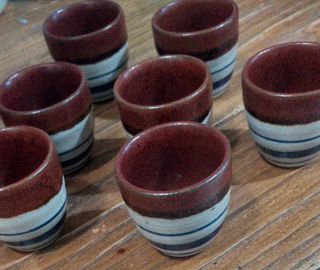 Set mini tazze vintage per liquore