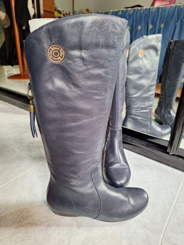 Botas mujer azul marino