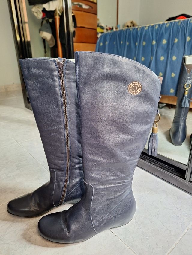 Botas mujer azul marino