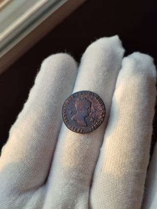 🪙Moneda 2 maravedis 1843 Isabel ll SG