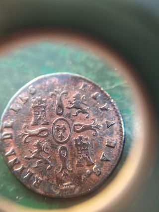 🪙Moneda 2 maravedis 1843 Isabel ll SG