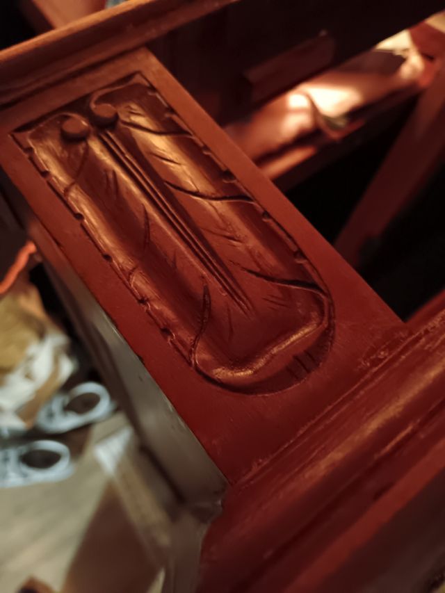 Gran escritorio antiguo de Castaño