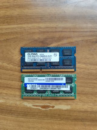 RAM 6Gb portátil