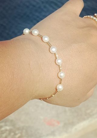 Pulsera de oro 18k y perlas australianas 