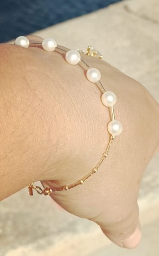 Pulsera de oro 18k y perlas australianas 