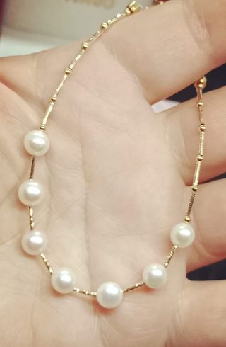 Pulsera de oro 18k y perlas australianas 