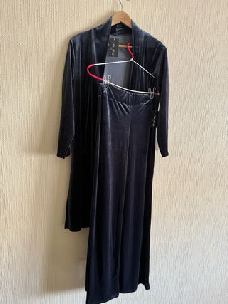 Conjunto terciopelo kaftán+pantalón