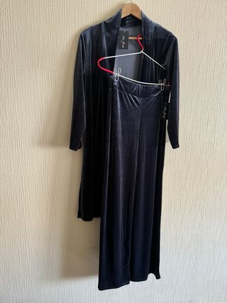 Conjunto terciopelo kaftán+pantalón