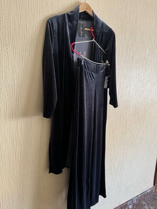 Conjunto terciopelo kaftán+pantalón