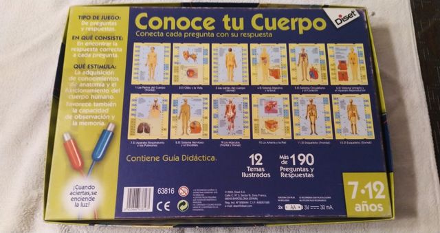 Juego sobremesa conoce tu cuerpo