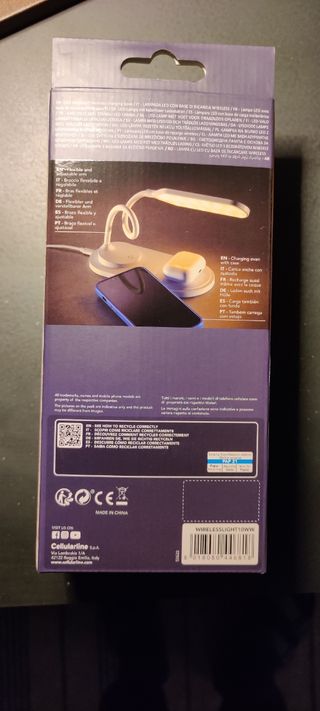 Cellularline - Lume wireless - lampada caricabatte
