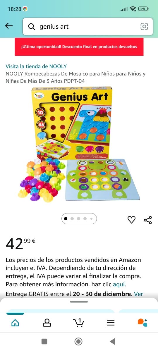 Juego Genius Art - súper divertido y educativo