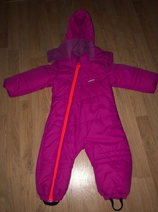 Mono nieve niña rosa