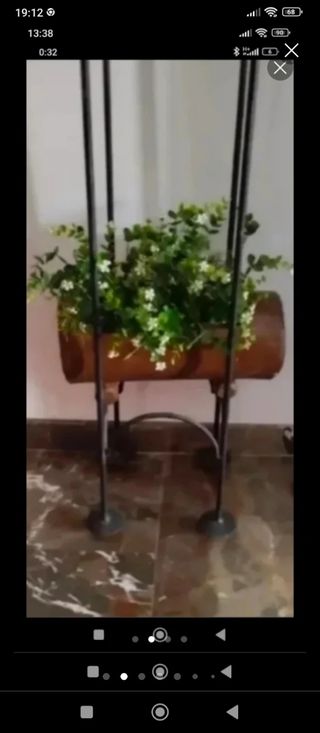 Columna para macetas de forja