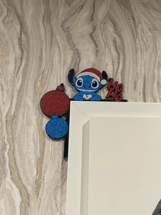 Adorno Navideño para Marco de Puerta Lilo & Stitch