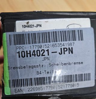 JPN Pastilhas de Travão