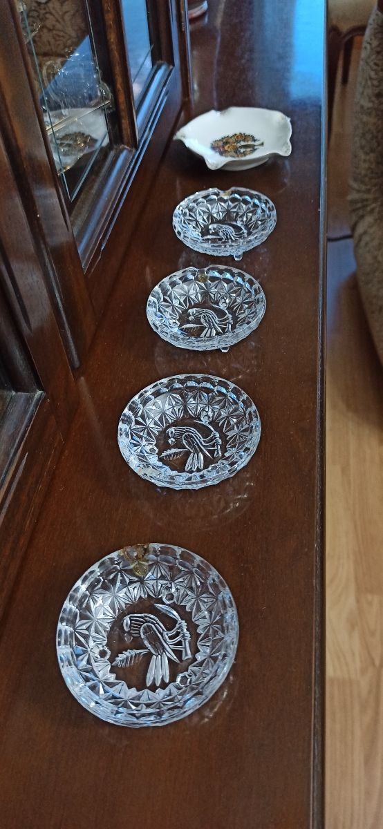 Ceniceros mini de cristal de roca