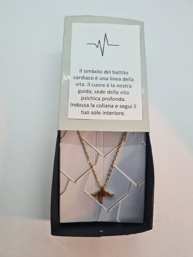 Collana in acciaio battito del cuore