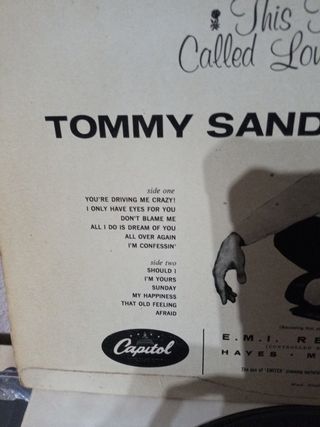 TOMMY SANDS DISCO VINILO CAPITOL RECORDS