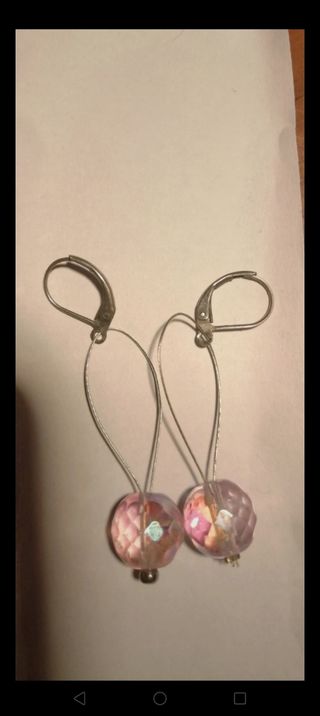 Pendientes con bola cristal
