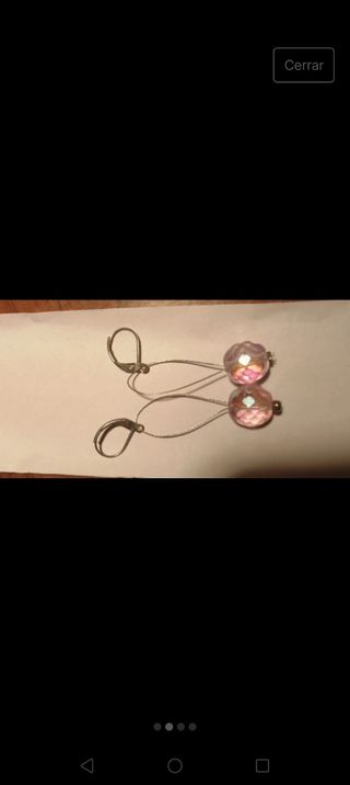 Pendientes con bola cristal