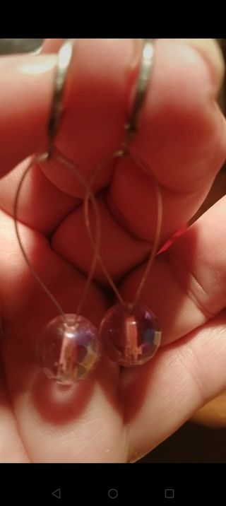 Pendientes con bola cristal