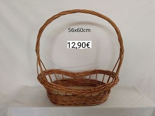 Cesta de navidad mimbre artesanal