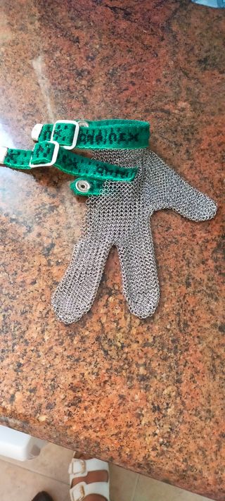 Guante de malla de acero,