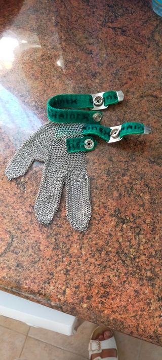 Guante de malla de acero,