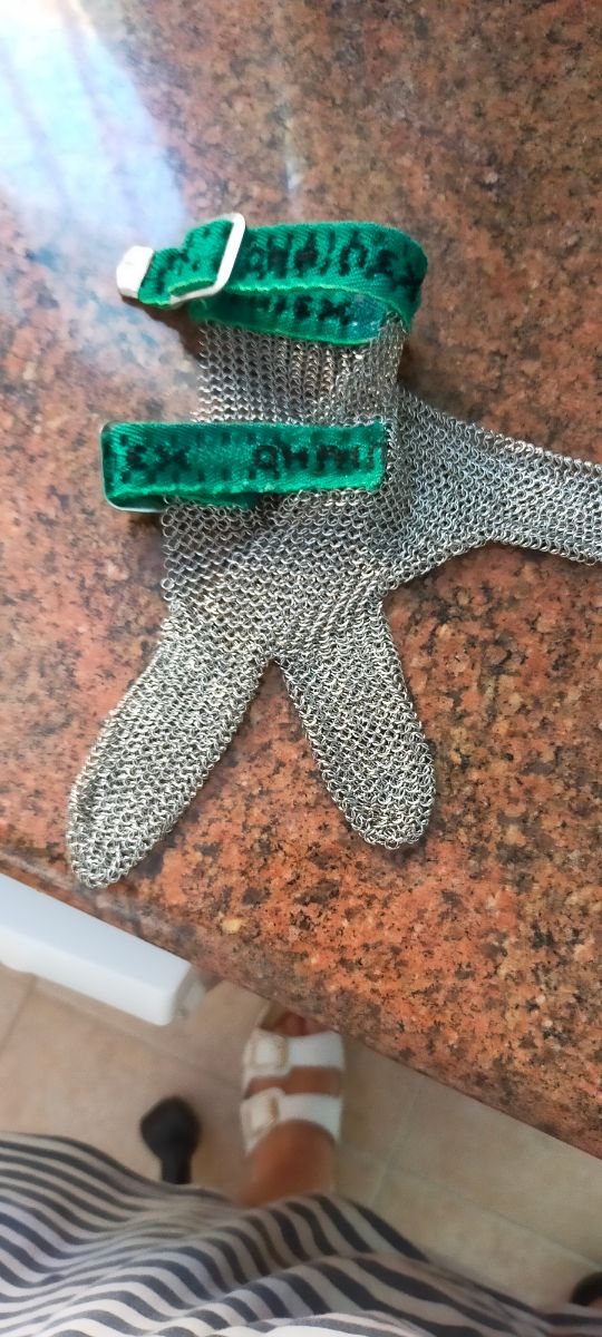 Guante de malla de acero,