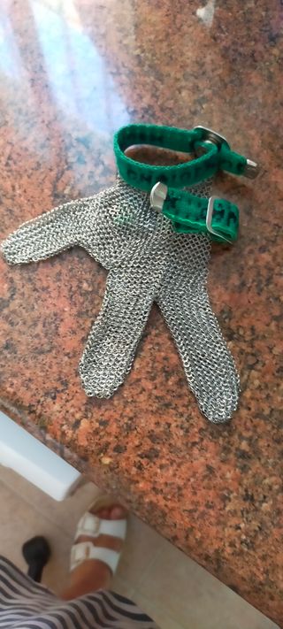 Guante de malla de acero,
