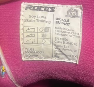Patines Infantiles Talla 36-37 +Protecciones+Bolsa