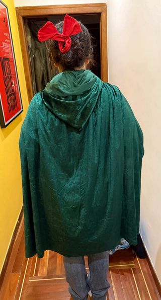 Capa terciopelo verde