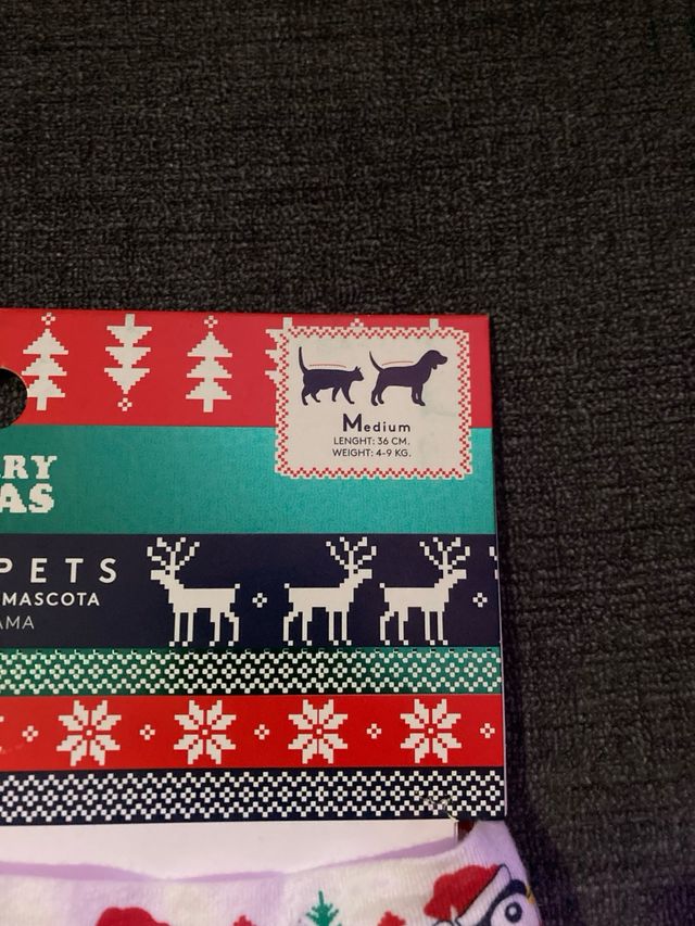 Pijama navidad perro