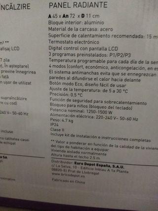 Radiador bajo consumo digital