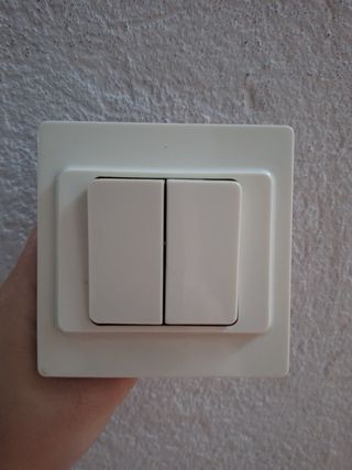 Interruptor doble color crema