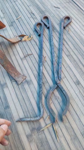 UTENSILIOS DE CHIMENEA EN FORJA