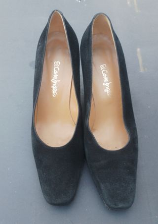 Zapatos salón ante negros 39