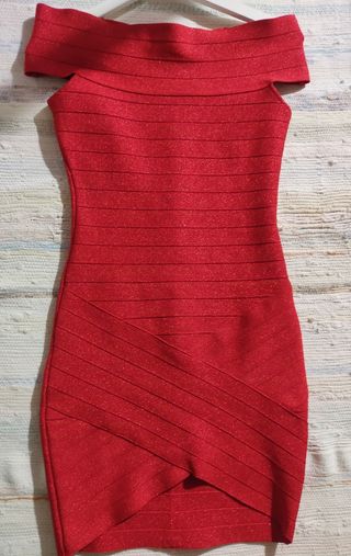 Abito rosso in lurex