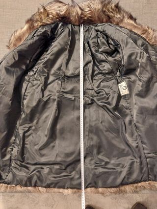 Abrigo mujer piel zorro plateado