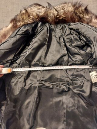 Abrigo mujer piel zorro plateado