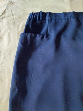 Falda azul El Corte Inglés, talla 44