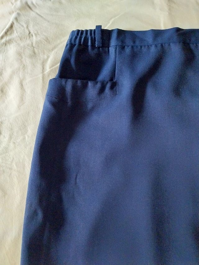 Falda azul El Corte Inglés, talla 44