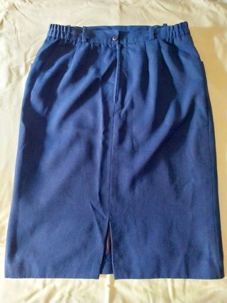 Falda azul El Corte Inglés, talla 44
