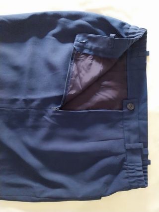 Falda azul El Corte Inglés, talla 44