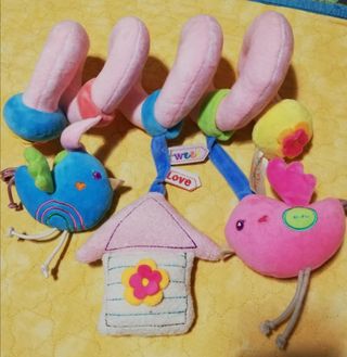 Spirale di peluche e sonaglio NUOVO + REGALO.