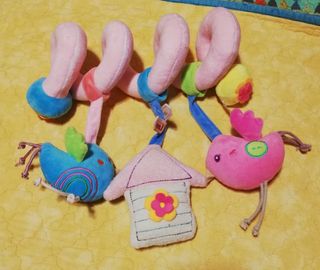Spirale di peluche e sonaglio NUOVO + REGALO.