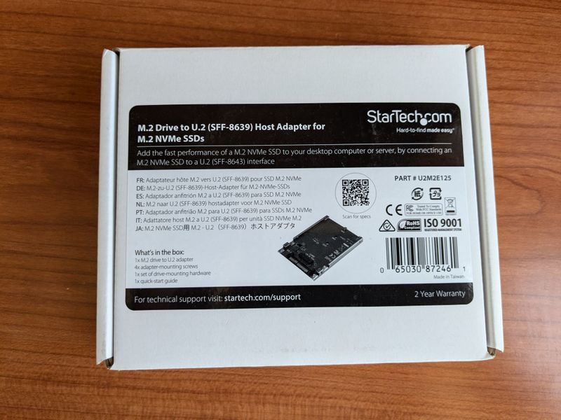Adaptador M.2 a U.2 SFF8639 para SSD NVMe M.2