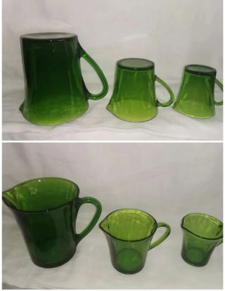 22€ c/u. Jarras grandes Duralex verde