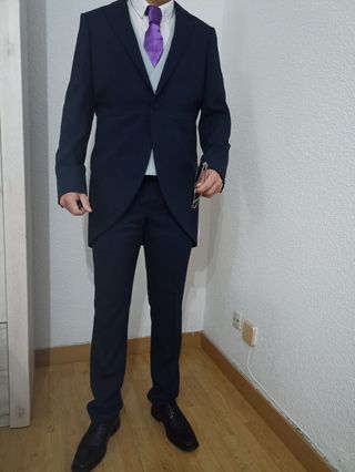 Chaqué Hombre Azul Marino